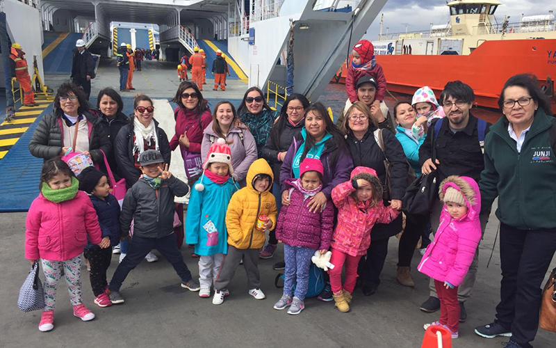 Párvulos de Porvenir realizaron inédita visita educativa a Punta Arenas