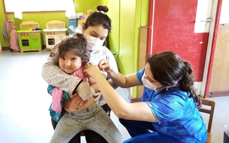 Un 85% de los jardines han recibido la vacuna contra la influenza en Los Ríos