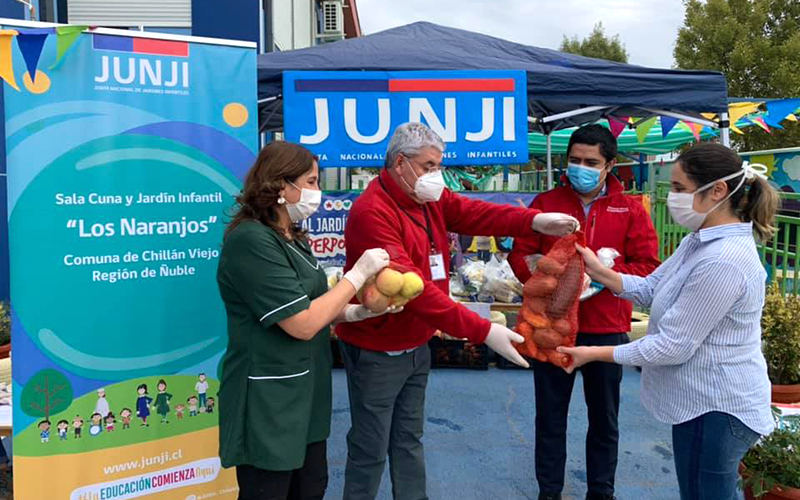 Inician segundo proceso de entrega de alimentos a niñas y niños de Junji en Chillán Viejo